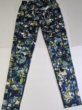 Sweaty Betty Super Sculpt Yoga Leggings Size Large Green Sprint Floral Print NWT